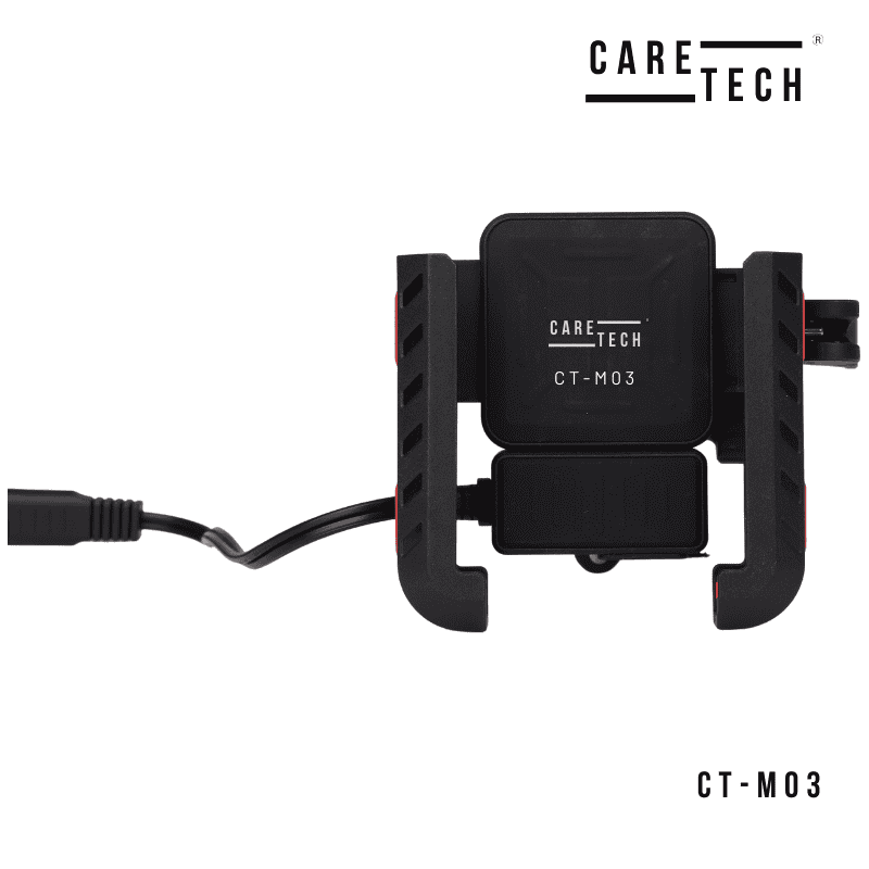 CARETECH CT-M03 TYPE-C ŞARJLI MOTOSİKLET TELEFON TUTUCU